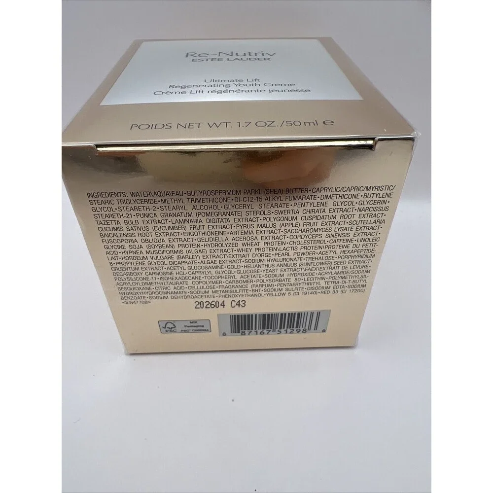Estee Lauder Re-Nutriv Ultimate Lift Regenerating Youth Creme - 1.7 Oz 50mL New - Picture 2 of 4
